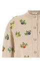 Floral embroidery cardigan Beige