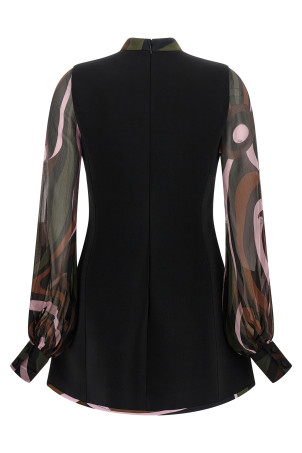 Black 'Marmo' cady dress Black
