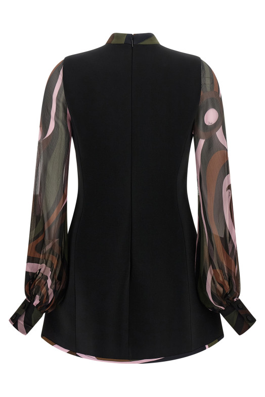 Black 'Marmo' cady dress Black