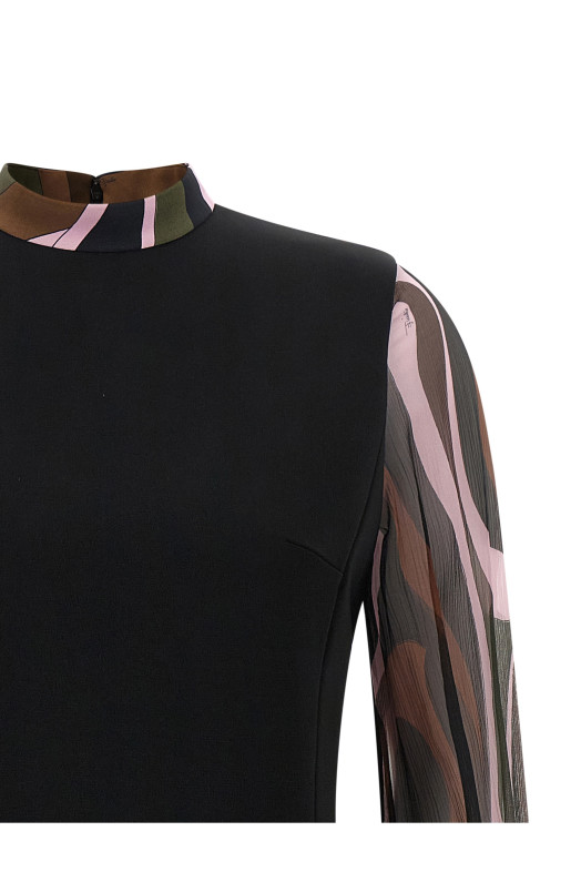 Black 'Marmo' cady dress Black