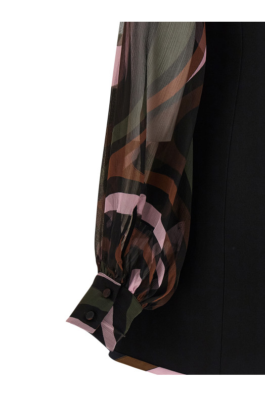 Black 'Marmo' cady dress Black