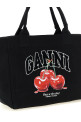 'Black Medium Cherry Tote' shopping bag Black