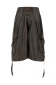 Brown leather bermuda shorts Brown