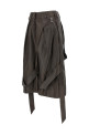 Brown leather bermuda shorts Brown