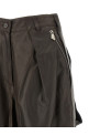 Brown leather bermuda shorts Brown