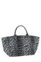 'Leopard Sequin XXL Tote' shopping bag Gray