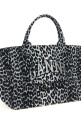 'Leopard Sequin XXL Tote' shopping bag Gray
