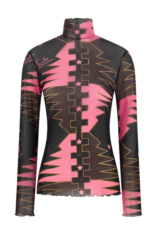 'Valdimontone' tulle top Multicolor