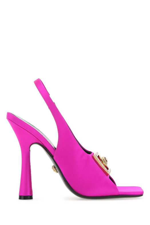 Fuchsia satin sandals VERSACE (10056751A04185)