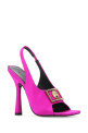 Fuchsia satin sandals VERSACE (10056751A04185)