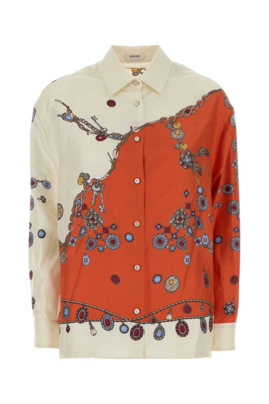 Printed silk shirt VERSACE (10256861A18682)