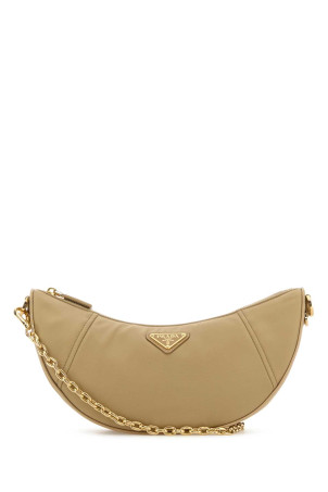 Бежева сумка через плече Prada Demi-lune з ре-нейлону PRADA (1BH222VNOOR064)