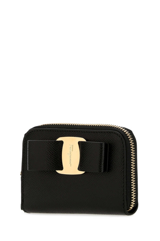 Black leather wallet Black SALVATORE FERRAGAMO (22D288725290)