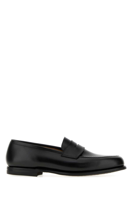Черные кожаные лоферы «Бостон» от CROCKETT&JONES (28363AC01C1) CROCKETT&JONES