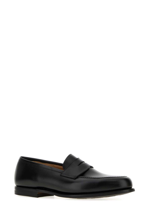 Черные кожаные лоферы «Бостон» от CROCKETT&JONES (28363AC01C1) CROCKETT&JONES