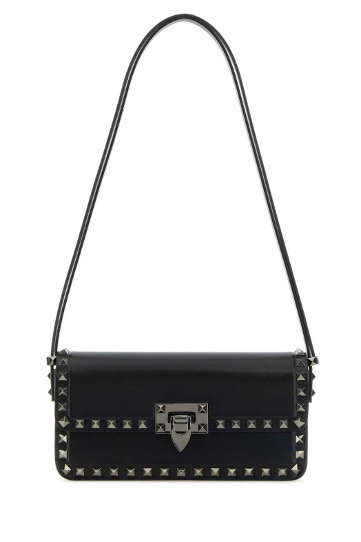 Black leather Rockstud shoulder bag Black VALENTINO GARAVANI (3W0B0M77QYV)