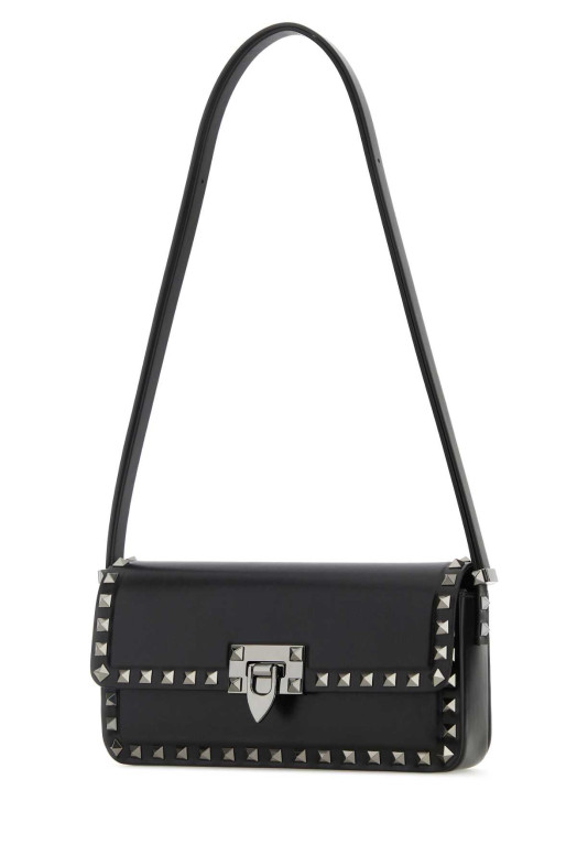 Black leather Rockstud shoulder bag Black VALENTINO GARAVANI (3W0B0M77QYV)