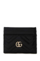 Black leather card holder Black GUCCI (443127AAFAX)
