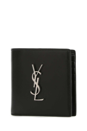 Black leather wallet Black SAINT LAURENT (4532760SX0E)