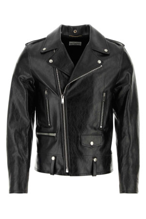 Black leather jacket Black SAINT LAURENT (484284YC2NI)
