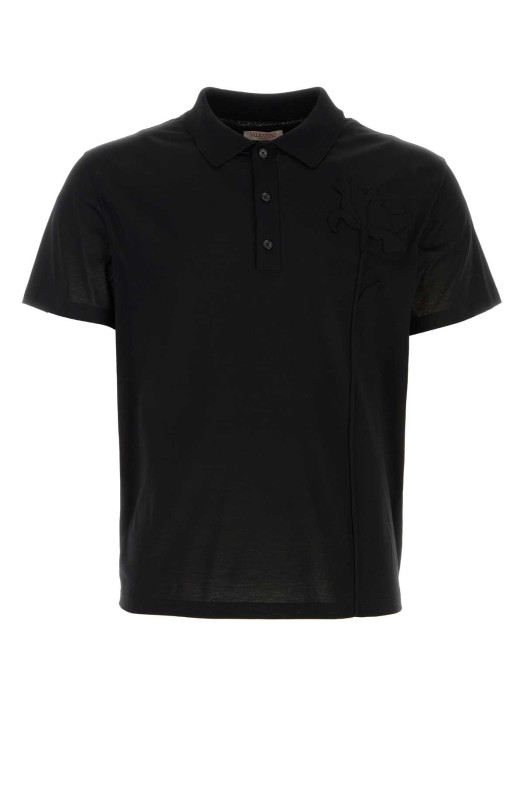 Black cotton polo shirt Black VALENTINO GARAVANI (4V0MH03GA25)