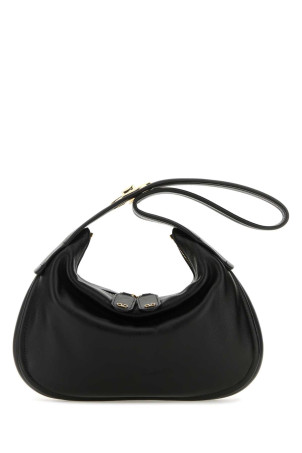 Black nappa leather small Go-Hobo shoulder bag Black VALENTINO GARAVANI (4W0B0N54ZFJ)