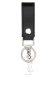 Black leather Monogram key ring Black SAINT LAURENT (5183230SX0E)