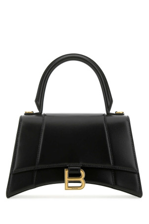 Black leather small Hourglass handbag Black BALENCIAGA (5935461QJ4M)