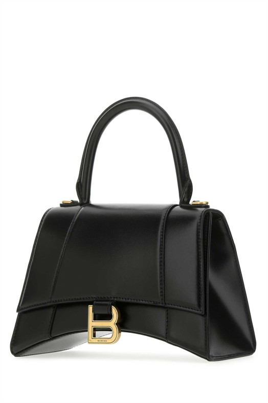 Black leather small Hourglass handbag Black BALENCIAGA (5935461QJ4M)