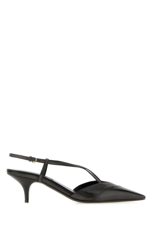 Charcoal leather pumps Black MIU MIU (5I784EF055537)