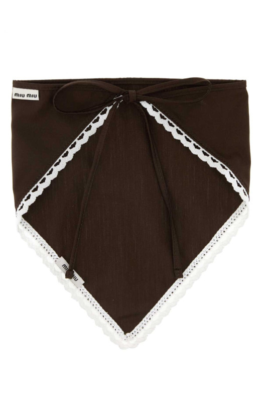 Chocolate poplin bandana MIU MIU (5IH1462G86)