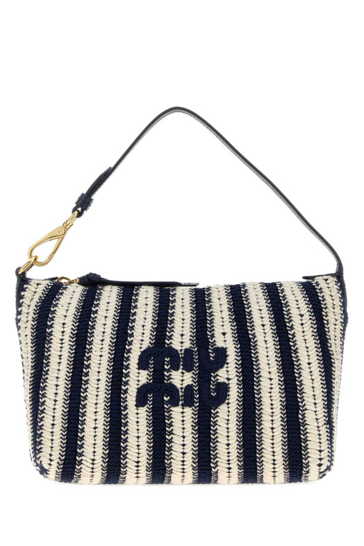 Embroidered fabric shoulder bag MIU MIU (5NE8412IHD)