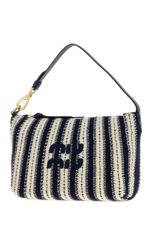Embroidered fabric shoulder bag MIU MIU (5NE8412IHD)