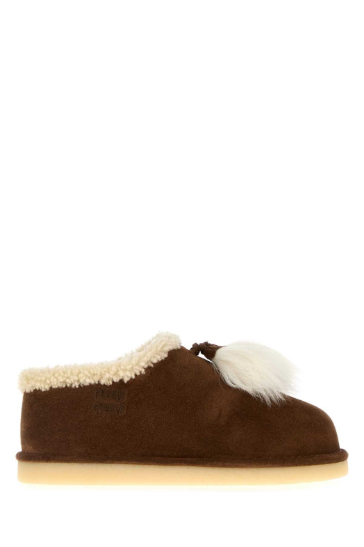 Brown suede ankle boots MIU MIU (5R514EFZF15Z0G)