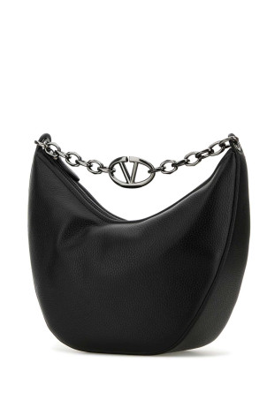 Black leather Hobo VLogo Moon shoulder bag Black VALENTINO GARAVANI (5Y2B0C84QZR)