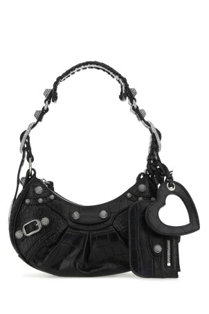 Black leather Le Cagole XS shoulder bag Black BALENCIAGA (67130923EJY)