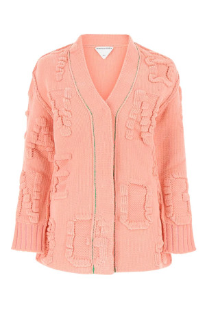Pink chenille cardigan BOTTEGA VENETA (689713V1OX0)