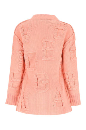 Pink chenille cardigan BOTTEGA VENETA (689713V1OX0)