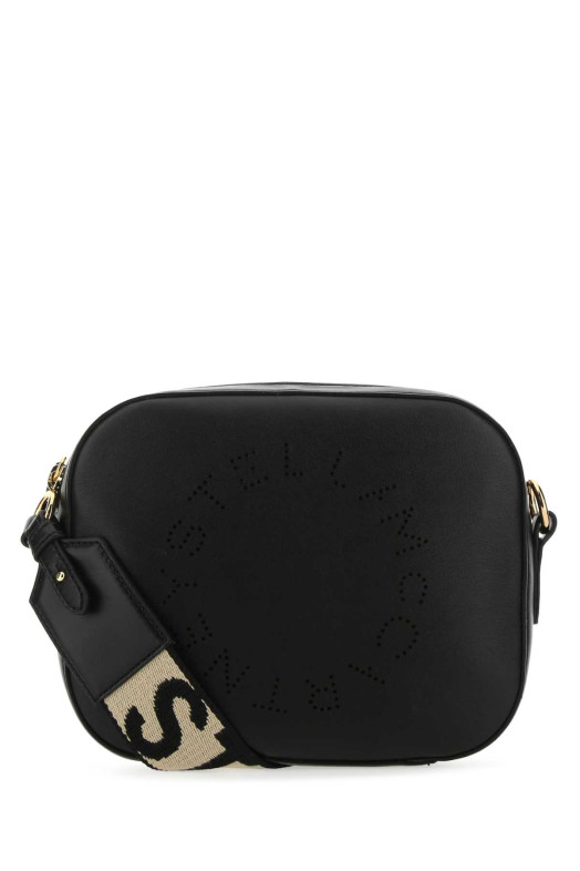 Черная матовая мини-сумка через плечо Stella Logo, черная STELLA McCARTNEY (700266W8542)
