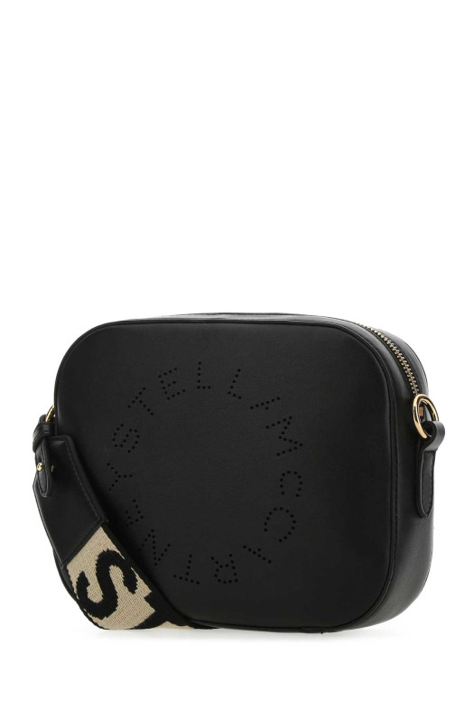 Черная матовая мини-сумка через плечо Stella Logo, черная STELLA McCARTNEY (700266W8542)