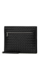 Black leather document case BOTTEGA VENETA (732638V2E41)