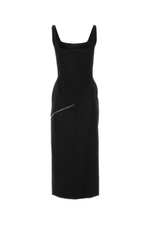 Black twill dress Black ALEXANDER MCQUEEN (757633QJAAC)