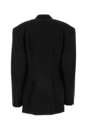 Black barathea oversize Cinched blazer Black BALENCIAGA (773357TNT39)