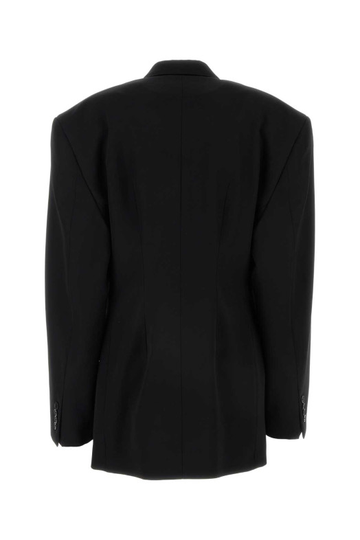 Black barathea oversize Cinched blazer Black BALENCIAGA (773357TNT39)