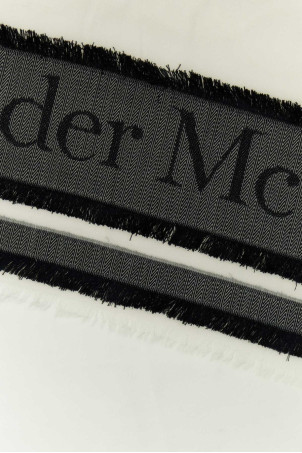 Фуляр з вовняної суміші кольору слонової кістки ALEXANDER MCQUEEN (7761103773Q)
