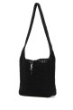 Black raffia medium Le 5 Ã  7 shoulder bag Black SAINT LAURENT (778827GAAEN)