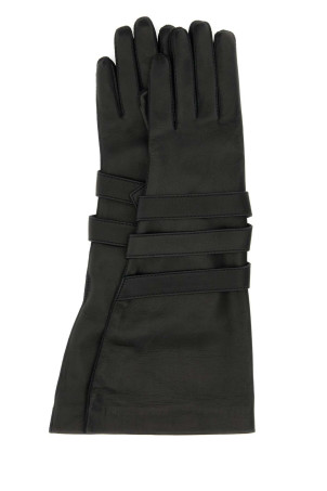 Black leather gloves Black SAINT LAURENT (7928033YP86)