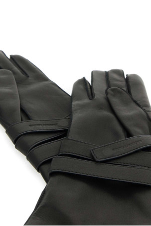 Black leather gloves Black SAINT LAURENT (7928033YP86)