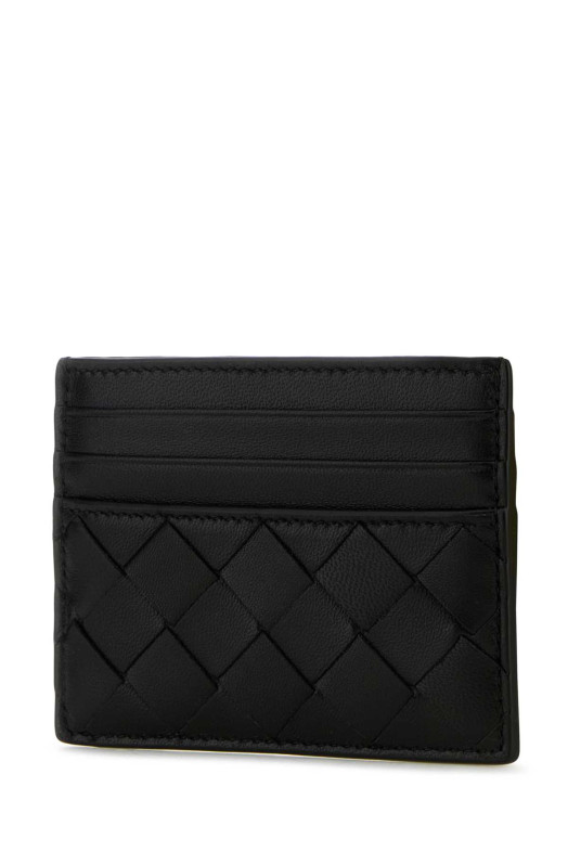 Black nappa leather Intrecciato card holder Black BOTTEGA VENETA (796324VCPP3)
