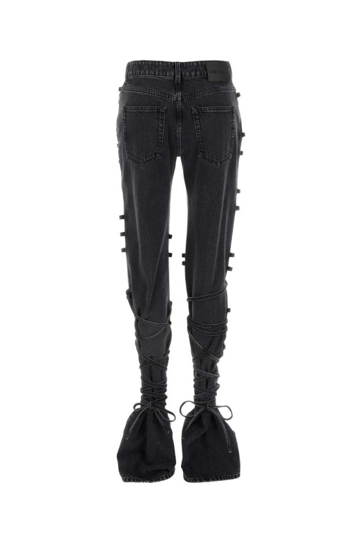 Джинсы из чёрного денима ALEXANDER MCQUEEN (804375QMACX)